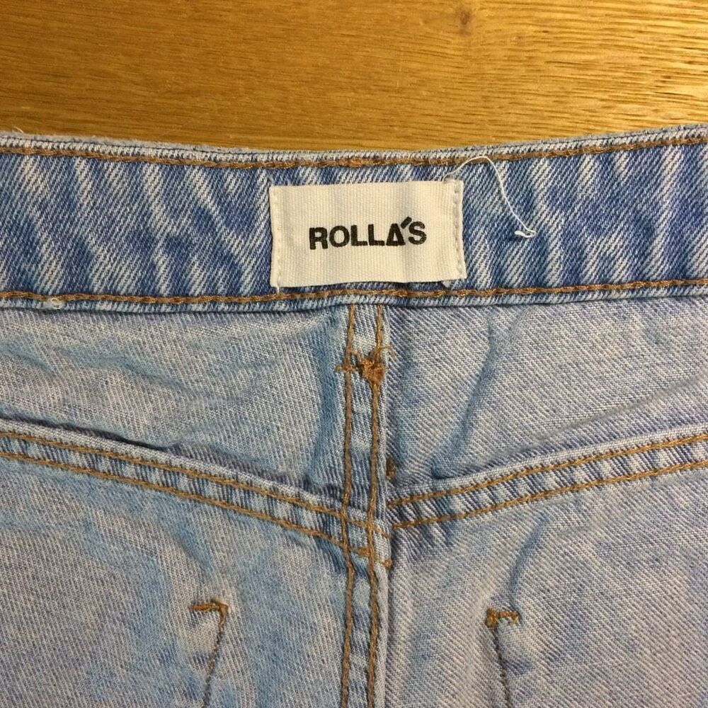 Rolla’s duster high rise denim light wash shorts distressed 26 - Picture 4 of 9